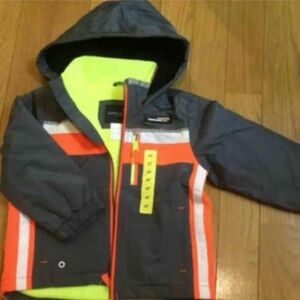 London Fog Gray and Orange Kids' Jacket